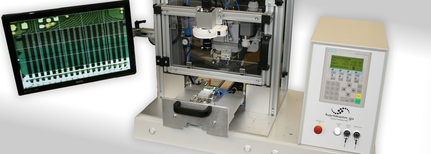 Heißsiegeln -  Verbindung von Platine, Folie und Display