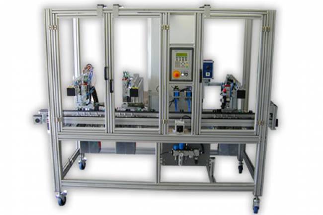 Hot Bar Soldering System, inline design with 3 working stations